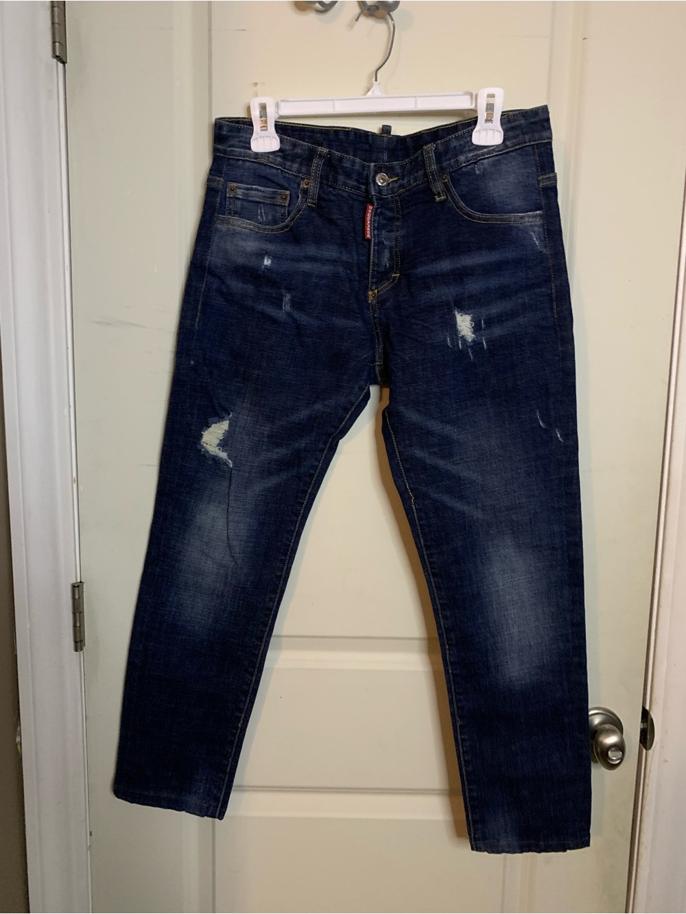 DSQUARED2 Women’s Distressed Dark Blue Jeans Italian 46 US 10